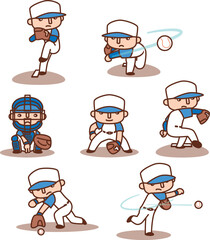 野球イラスト集〜守備編〜