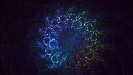 Obraz premium 3D manual rendering abstract circle light background