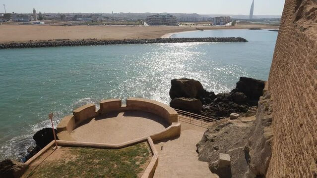 View from the walls of Kasbah of the Udayas to the river Bou Regreg in Rabat, Morocco