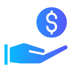 hand gradient icon