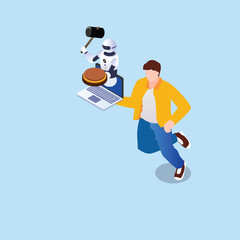 Regulation Artificial Intelligence Technology 3d vector illustration concept for banner, website, illustration, landing page, flyer, etc