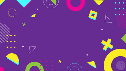 Vector geometric shapes background in flat design