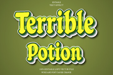 Terrible Potion Editable Text Effect Emboss Gradient Style