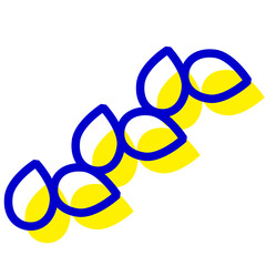 パン、エピを表す2色スタイルのアイコン