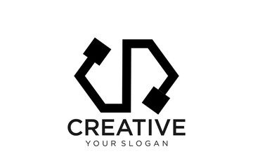 Initial Letter S Logo.