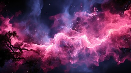 Pink lightning on a dark background.