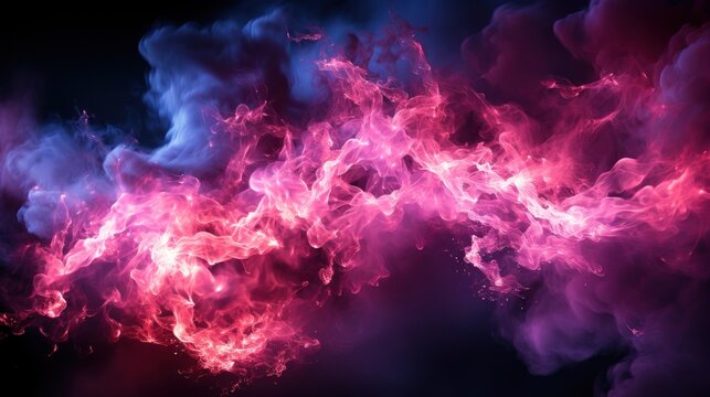 Pink lightning on a dark background.