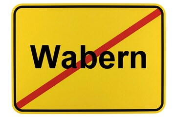 Illustration eines Ortsschildes der Gemeinde Wabern in Hessen