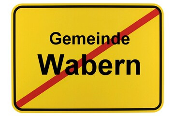 Illustration eines Ortsschildes der Gemeinde Wabern in Hessen