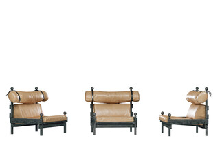 leather armchair, 3d randering, isomatic, element 