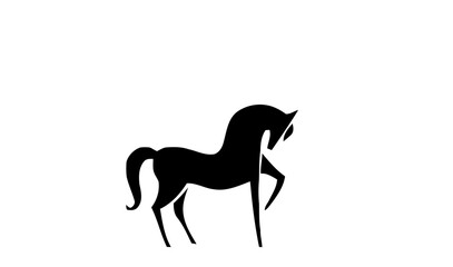 silhouette of a horse