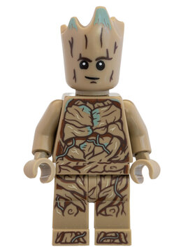Dortmund - Deutschland 6. September 2023 Lego Minifigure Groot aus Guardians of the Galaxy