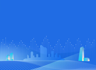都市の青い抽象的な背景
