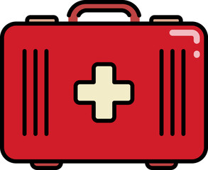 Obraz premium Medical kit line icon