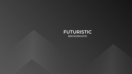 Fototapeta premium 3D Black techno abstract background overlap layer on dark space with glowing lines shape decoration. Modern graphic design element future style concept for banner, flyer, card, or brochure cover