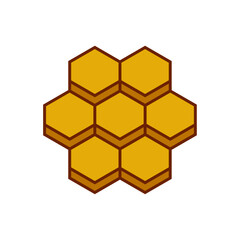 Honeycomb vector icon on white background.
