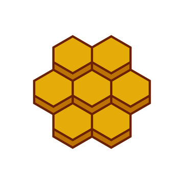 Honeycomb vector icon on white background.