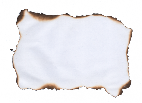 Stylish Burned Paper Edge Transparent - Powered by Adobe