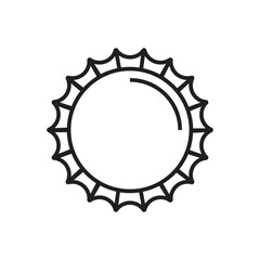 bottle cap icon vector