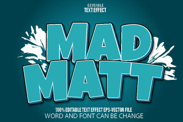 Mad Matt Editable Text Effect Cartoon Style
