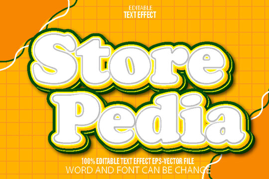 Store pedia Editable Text Effect Flat Gradient Style
