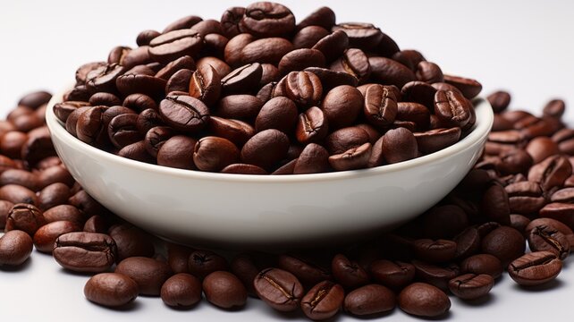Close-up of Freshly Roasted Coffee Beans in an Indoor Setting