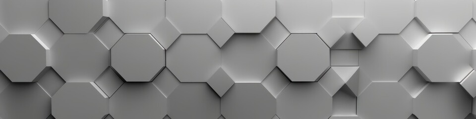 Abstract Hexagon Geometric Surface Loop 1A: light bright clean minimal hexagonal grid pattern, random waving motion background canvas in pure wall architectural, Generative AI