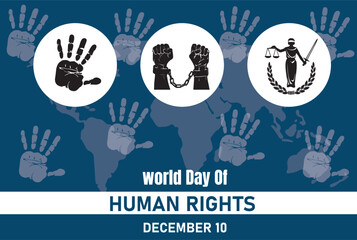 International Human Rights Day Banner Vector Illustration. Human Rights, 10 December, justice, Banner Design