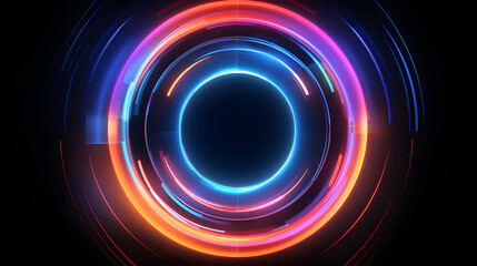 Abstract background. luminous swirling. Elegant glowing circle.  Sparking particle. Space tunnel
