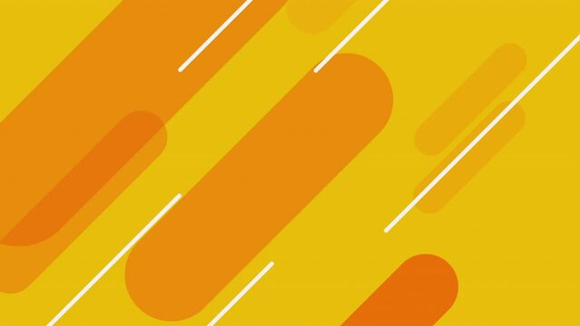 Yellow abstract background animation with oval lines. Loop playback on 4K footage