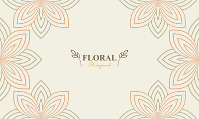 Fototapeta na wymiar abstract floral background with abstract natural shape, leaf and floral ornament in soft color design
