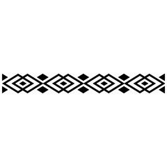 Aztec pattern icon vector. Border illustration sign. Tribal pattern symbol or logo.