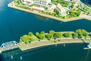 神奈川県横浜市みなとみらいの都市風景