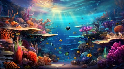 Obraz na płótnie Canvas An Awe-Inspiring Underwater World Within the Oceans