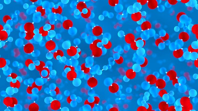 Molecule Atom background LOOP TILE soup stylised. This animation of molecules atoms is loopable and tileable and can create an infinite seamless background texture.