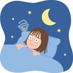 眠れない　若い女性