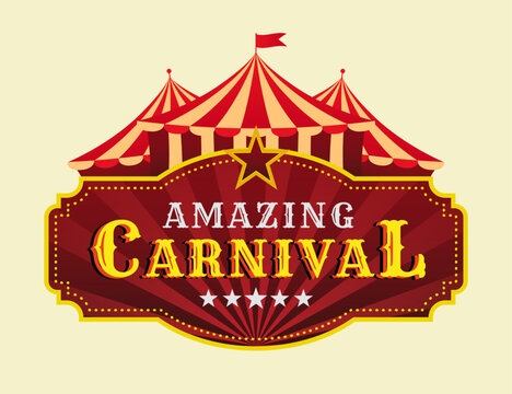 Carnival Circus Frame template. Carnival sign template. Sign Carnival, Carnival banner