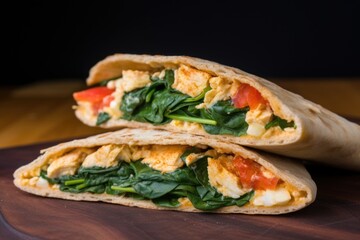 a pita sandwich stuffed with spicy mayo and fillings