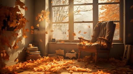 Autumn Fall Season Room Interior