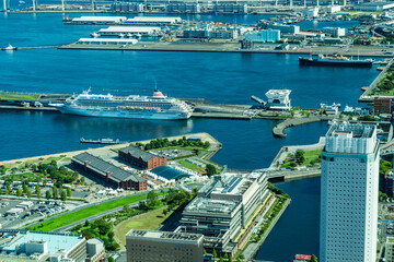 神奈川県横浜市みなとみらいの都市風景