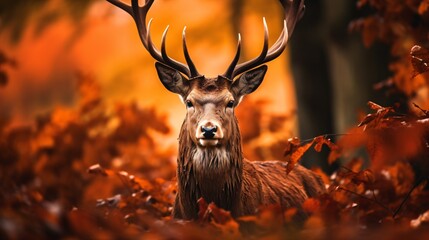 Autumn Fall Season with Deer