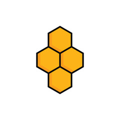 Honey Comb Icon Vector Design Illustration