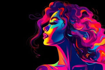 Neon woman