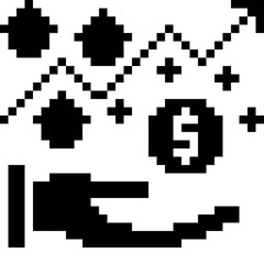 Marketing & Price Solid Pixel Art