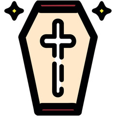 Obraz premium Cute cartoon spooky characters and elements