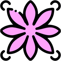 Simple Abstract hand drawn various shapes and doodle Botanical Nature flowers