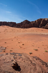 Fototapeta na wymiar Deserto Wadi Rum, Giordania
