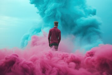 A fiery woman adorned in a daring red mesh dress, exuding confidence and power through her unique and alluring choice of clothing