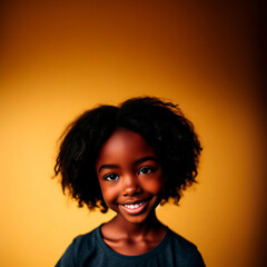 Afro-american girl smiling