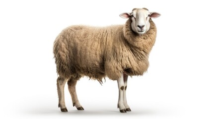 Fototapeta premium sheep isolated on white background